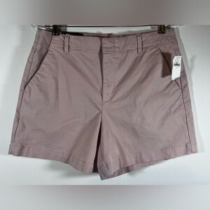 NWT  BANANA REPUBLIC US Women’s SZ 6 Pink Fog Stretch Twill 5” Chino Shorts